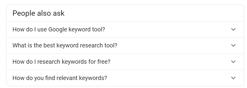 people also ask keyword research