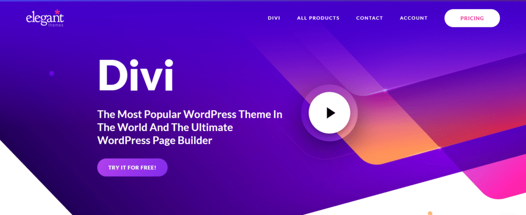 Divi best wordpress theme homepage