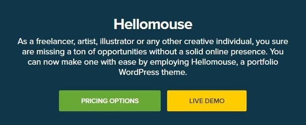hellomouse best wordpress theme homepage