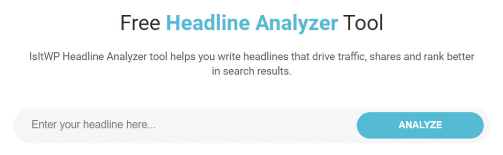 isitwp-headline-analyzer-tool "width =" 620 "height =" 191 "srcset =" https://www.monsterinsights.com/wp-content/uploads/2019/11/isitwp-headline-analyzer-tool-1024x316 .png 1024w, https://www.monsterinsights.com/wp-content/uploads/2019/11/isitwp-headline-analyzer-tool-300x93.png 300w, https://www.monsterinsights.com/wp-content /uploads/2019/11/isitwp-headline-analyzer-tool-768x237.png 768w, https://www.monsterinsights.com/wp-content/uploads/2019/11/isitwp-headline-analyzer-tool.png 1070w "tailles =" (largeur maximale: 620px) 100vw, 620px "/></a></noscript></noscript></p>
<p><strong>6. Gardez vos longueurs de titre sous 65 caractères</strong> – Si vos titres dépassent la limite de caractères (65 caractères), les moteurs de recherche les couperont de la fin. Les titres incomplets ne parviennent pas à capter l’attention des utilisateurs et réduisent le CTR. Alors, assurez-vous que vos titres sont dans la limite.</p>
<p><strong>7. Utiliser des mots-clés dans les titres pour créer une pertinence </strong>– En ajoutant votre mot clé principal, votre titre devient pertinent pour le chercheur. Non seulement cela vous aide dans le classement, mais vous avez une meilleure chance d'obtenir plus de clics.</p>
<p><strong>8. Essayez d’ajouter des clarifications de support dans votre titre </strong>– Une étude de <a href=