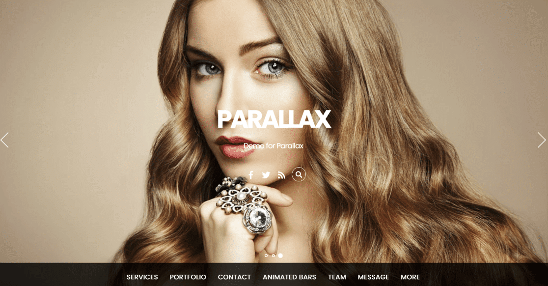 Parallax WordPress theme