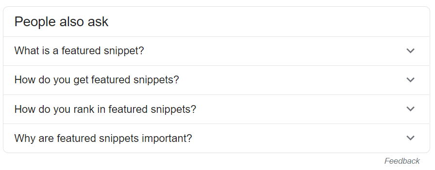 people-also-ask-questions-à-augmenter-ctr "width =" 620 "height =" 243 "srcset =" https://www.monsterinsights.com/wp-content/uploads/2019/11/people-also -ask-questions-to-augmentation-ctr.png 896w, https://www.monsterinsights.com/wp-content/uploads/2019/11/people-also-ask-questions-to-increase-ctr-300x118. png 300w, https://www.monsterinsights.com/wp-content/uploads/2019/11/people-also-ask-questions-to-increase-ctr-768x301.png 768w "tailles =" (largeur maximale: 620px) 100vw, 620px "/></p></noscript></noscript>
<p><strong>17. Ajouter des mots clés à longue queue pour les extraits vidéo </strong>– Vous trouverez des extraits de vidéo dans de nombreuses procédures. Pour optimiser vos vidéos pour les extraits sélectionnés, vous pouvez ajouter <a href=