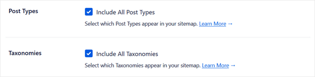 post types and taxonomies