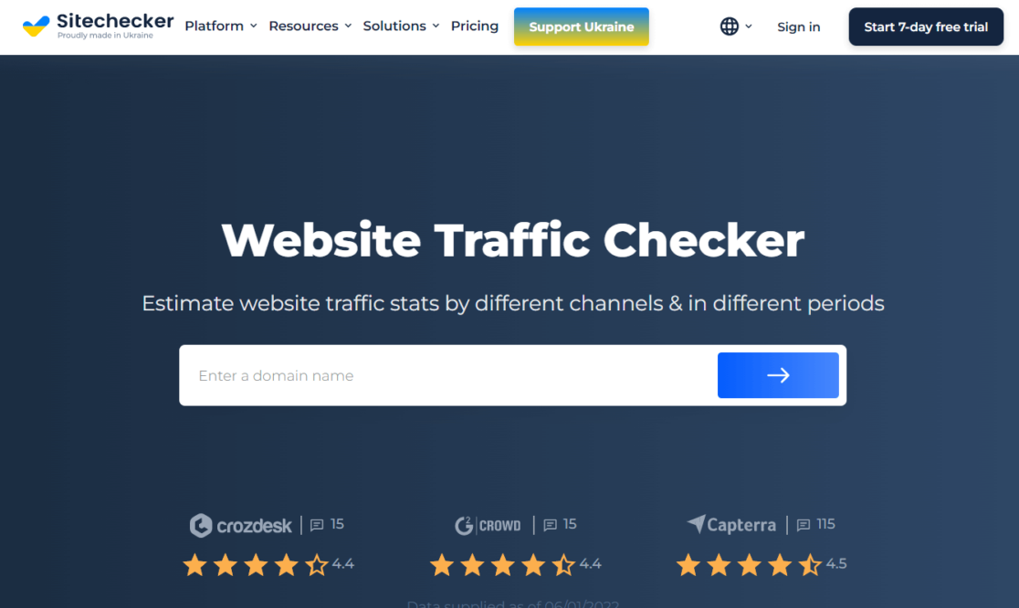 Website Traffic Checker by Sitechecker