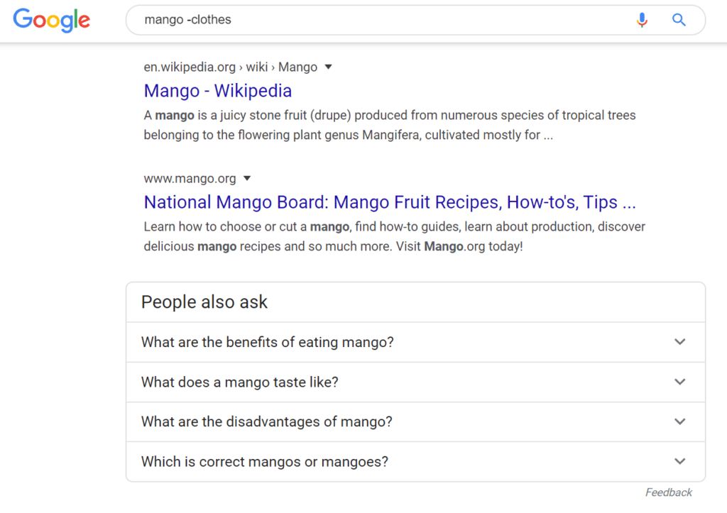 google-search-operators-minus "width =" 620 "height =" 438 "srcset =" https://www.monsterinsights.com/wp-content/uploads/2020/02/google-search-operators-minus-1024x723 .png 1024w, https://www.monsterinsights.com/wp-content/uploads/2020/02/google-search-operators-minus-300x212.png 300w, https://www.monsterinsights.com/wp-content /uploads/2020/02/google-search-operators-minus-768x542.png 768w, https://www.monsterinsights.com/wp-content/uploads/2020/02/google-search-operators-minus.png 1252w "tailles =" (largeur max: 620px) 100vw, 620px "/></p></noscript></noscript>
<p>Vous pouvez même utiliser un opérateur de recherche moins et le combiner avec des guillemets pour vérifier si quelqu'un vole votre contenu. Entrer <strong>«Texte de votre contenu» -votredomaine.com</strong> dans Google.</p>
<p>En excluant votre site Web des résultats de recherche, vous pouvez voir qui copie votre contenu. S'il s'agit d'un site Web qui organise du contenu, vous pouvez alors <a href=