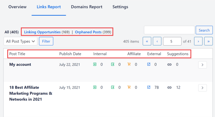 aioseo link assistant