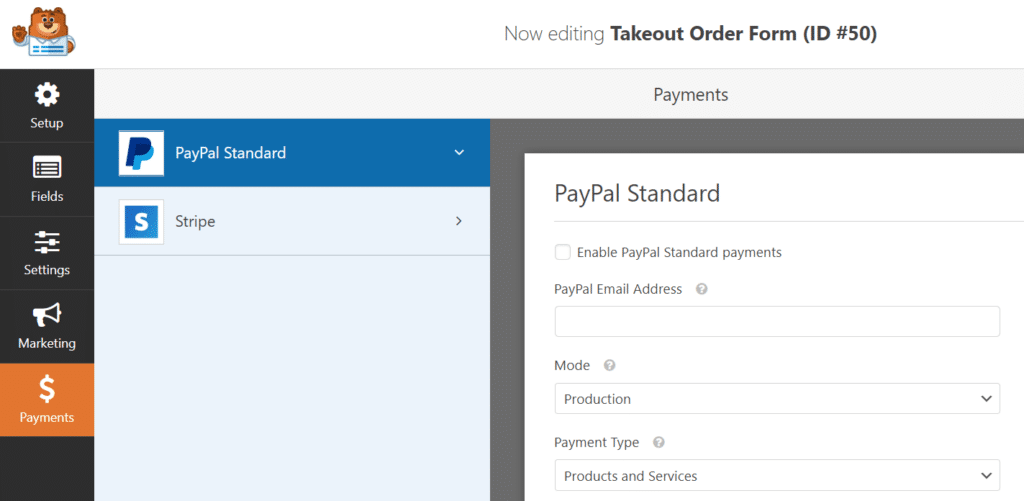 payment-option-online-order-form