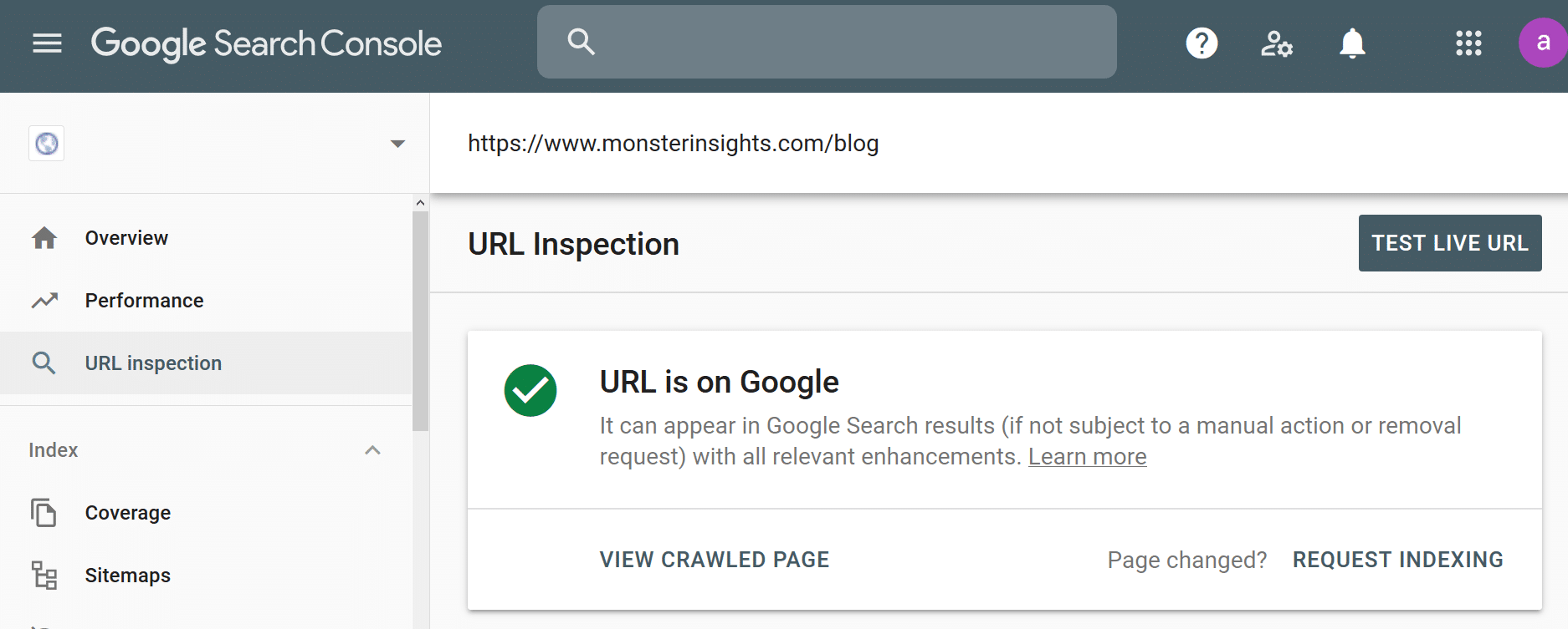 google-search-console-index
