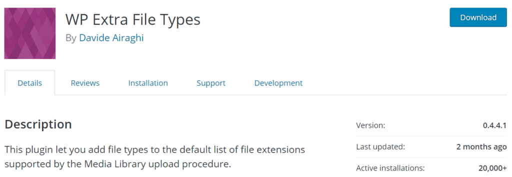 wp-extra-file-types 