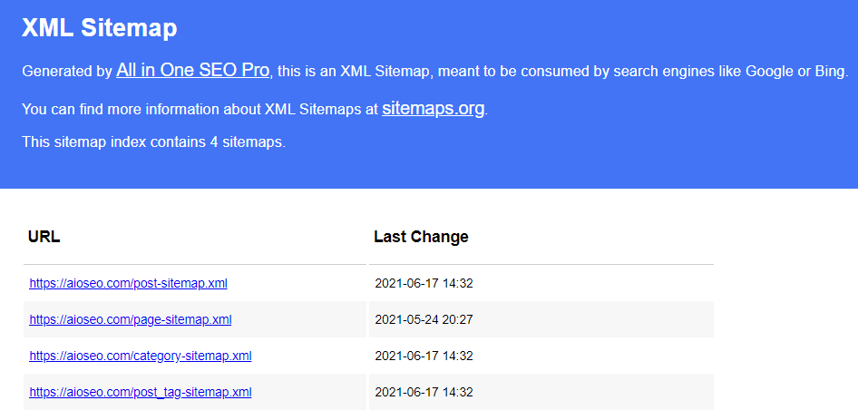 Plan du site XML via le référencement tout-en-un