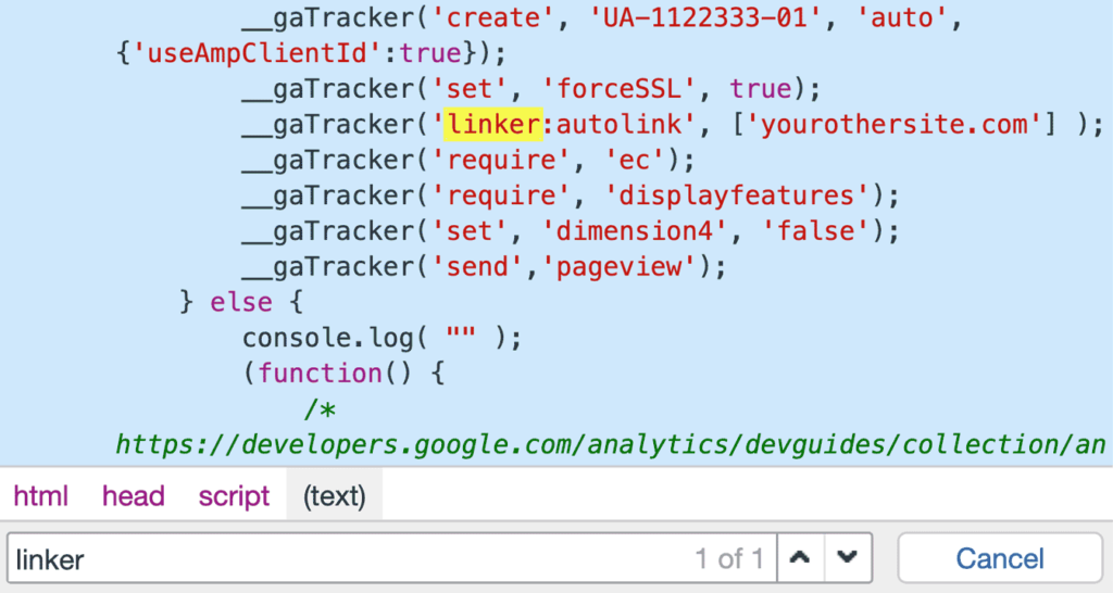 cross-domain-tracking-code