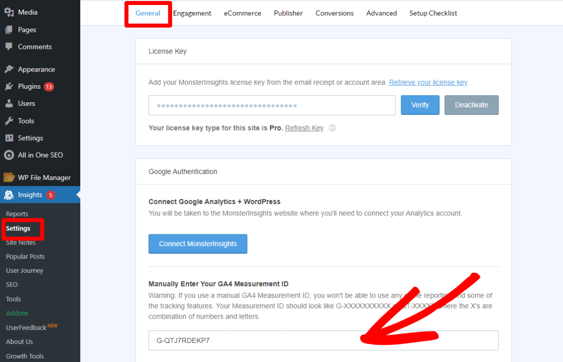 Manually enter measurement ID - MI