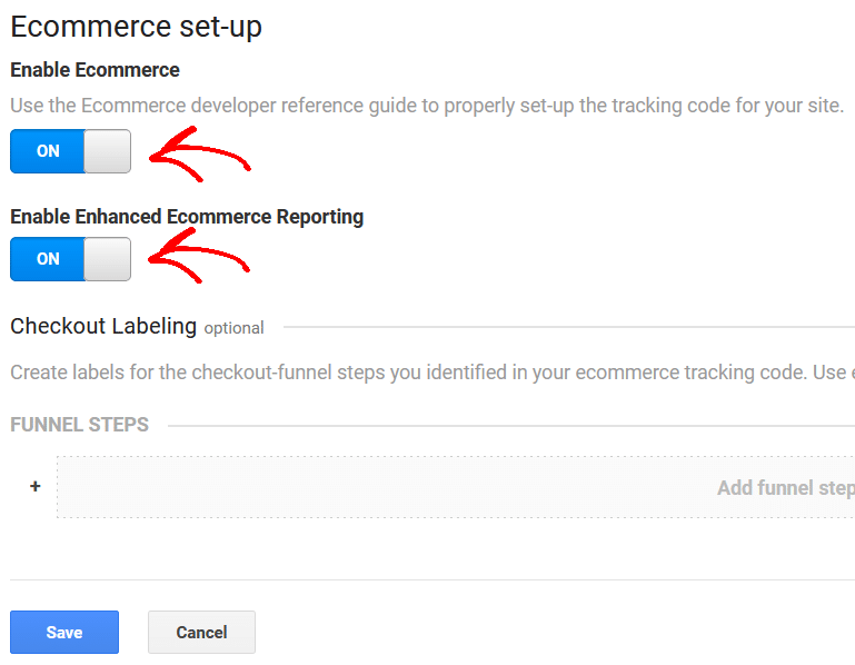 enable enhanced ecommerce