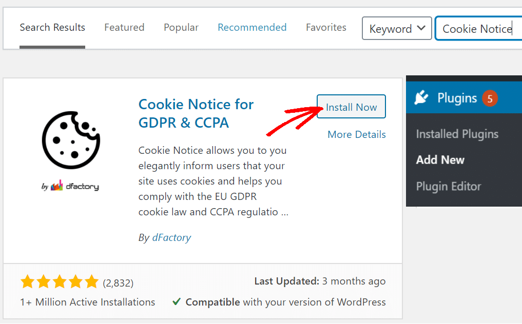 cookie notice wordpress plugin