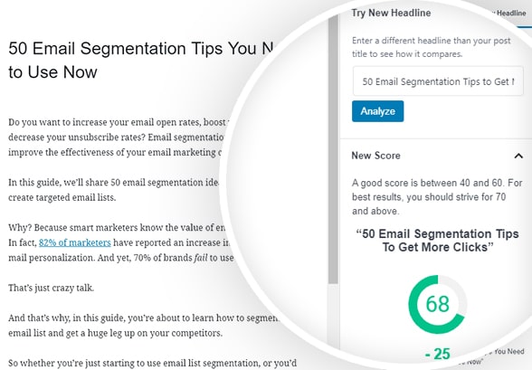 Headline analyzer - try new title