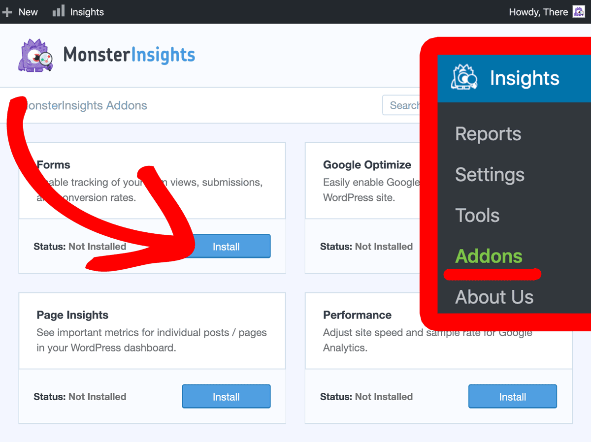 monsterinsights form addon