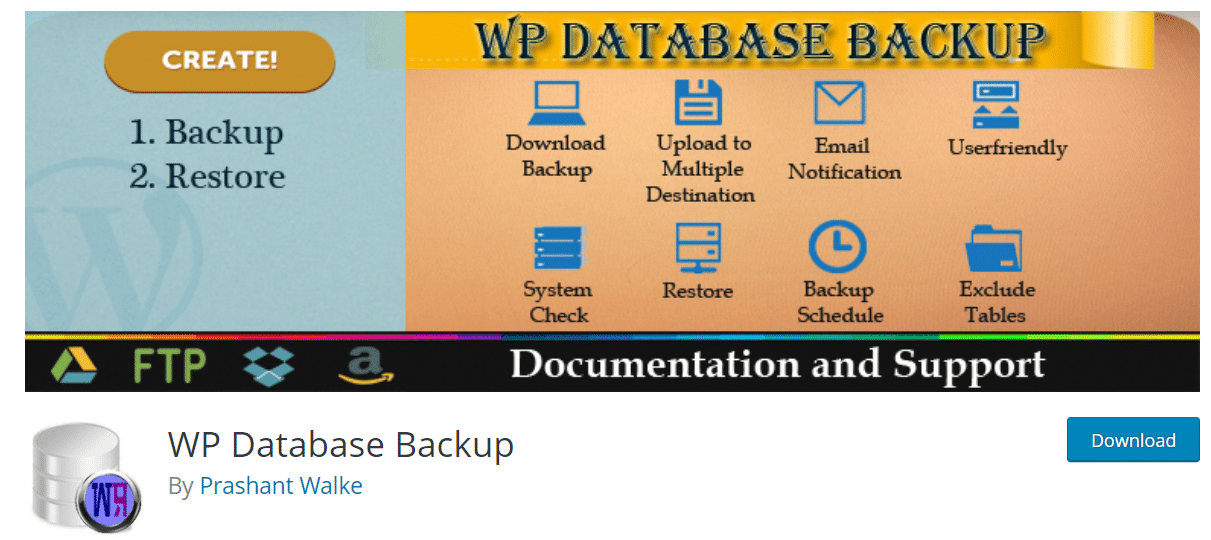 wp database backup wordpress