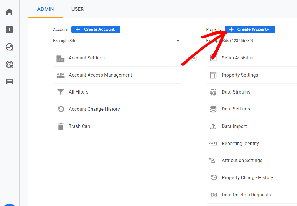 Create a Property in GA4