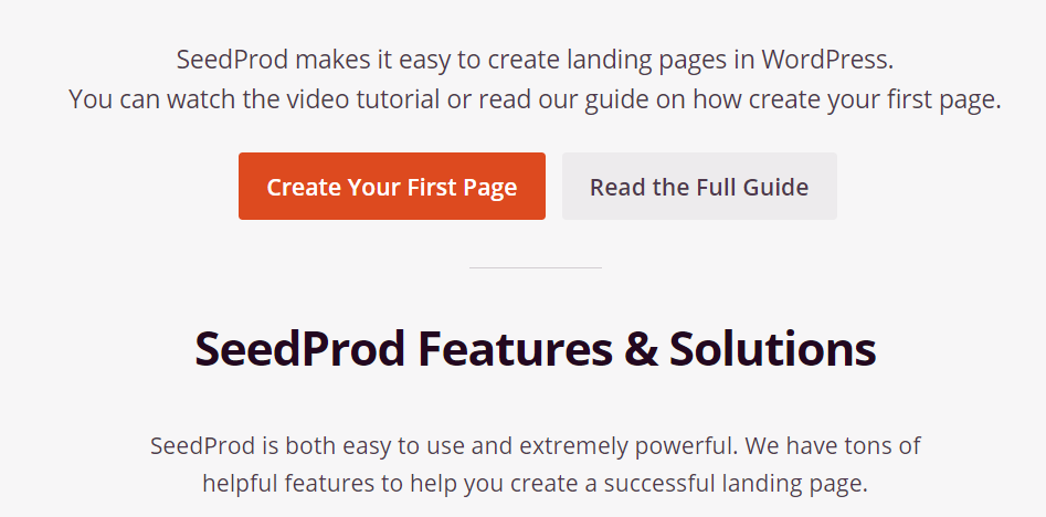 create your first page