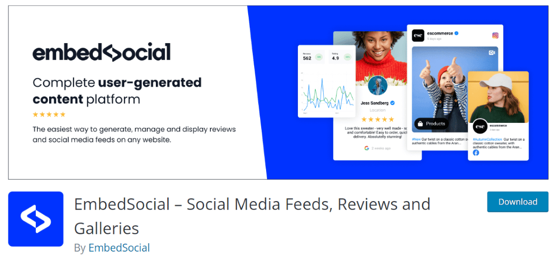 EmbedSocial - social media feed plugin