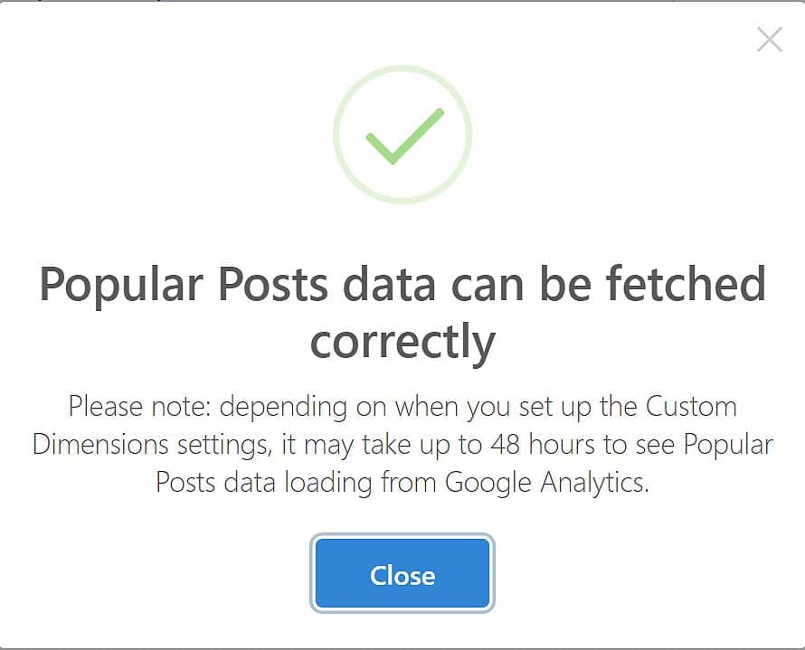 Popular Posts configuration