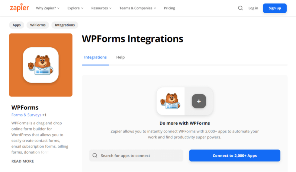 wpforms and zapier