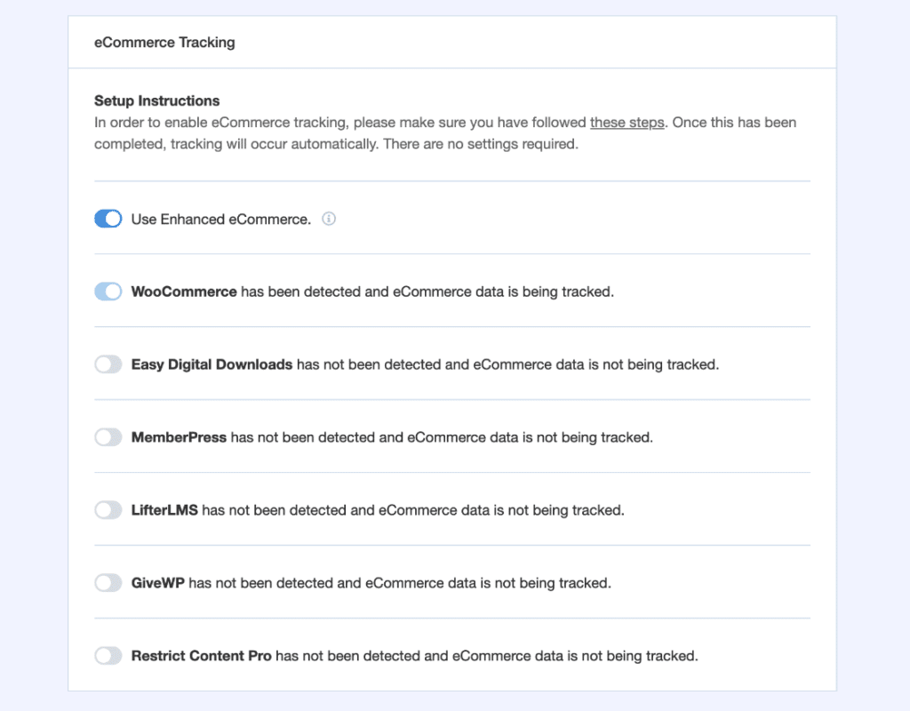 ecommerce integrations monsterinsights