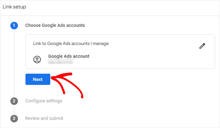 Analytics Link to Google Ads Account