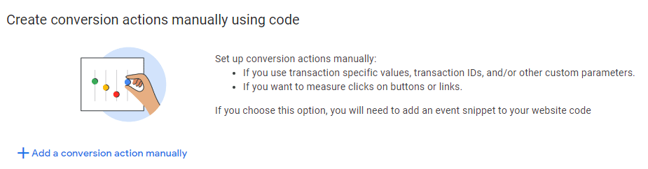 Create Manual Conversion Action Google Ads