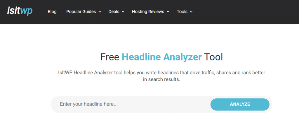 isitwp headline analyzer tool