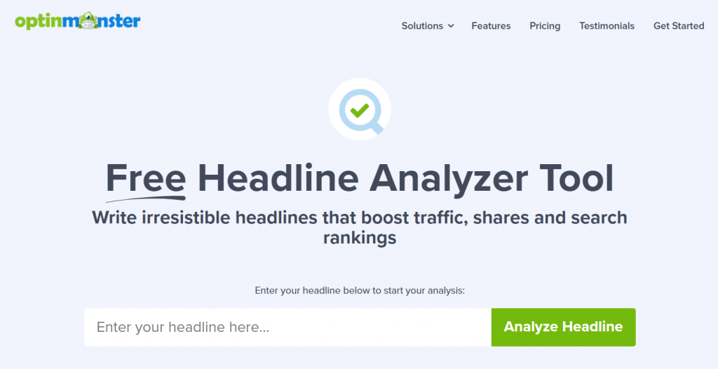 optinmonster headline analyzer tool