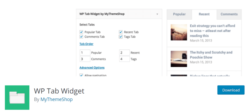 wp tab widget popular posts plugin