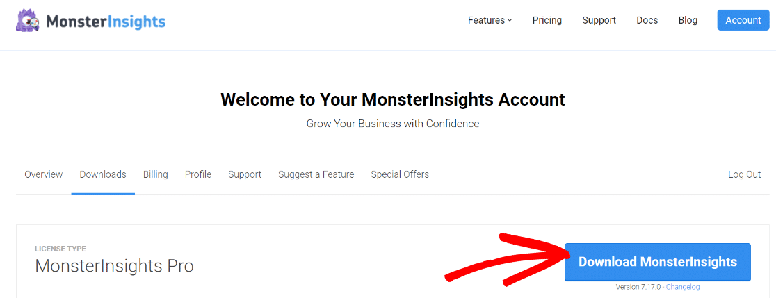 Download MonsterInsights Plugin