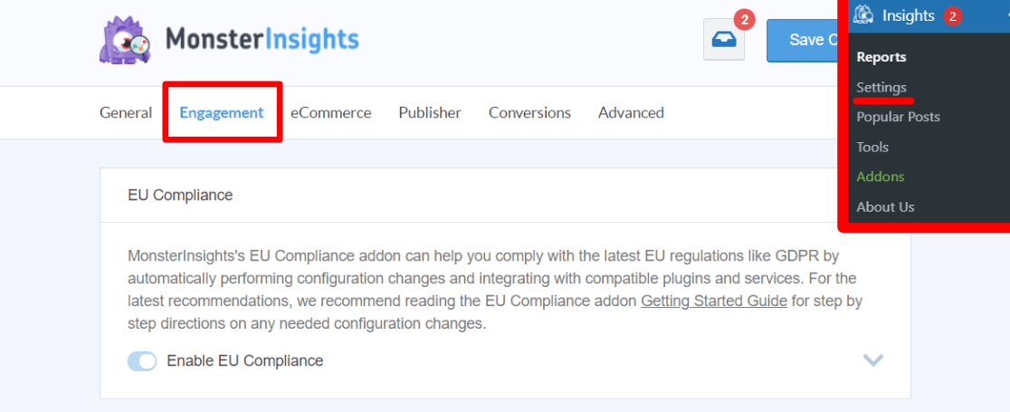 EU Compliance Settings