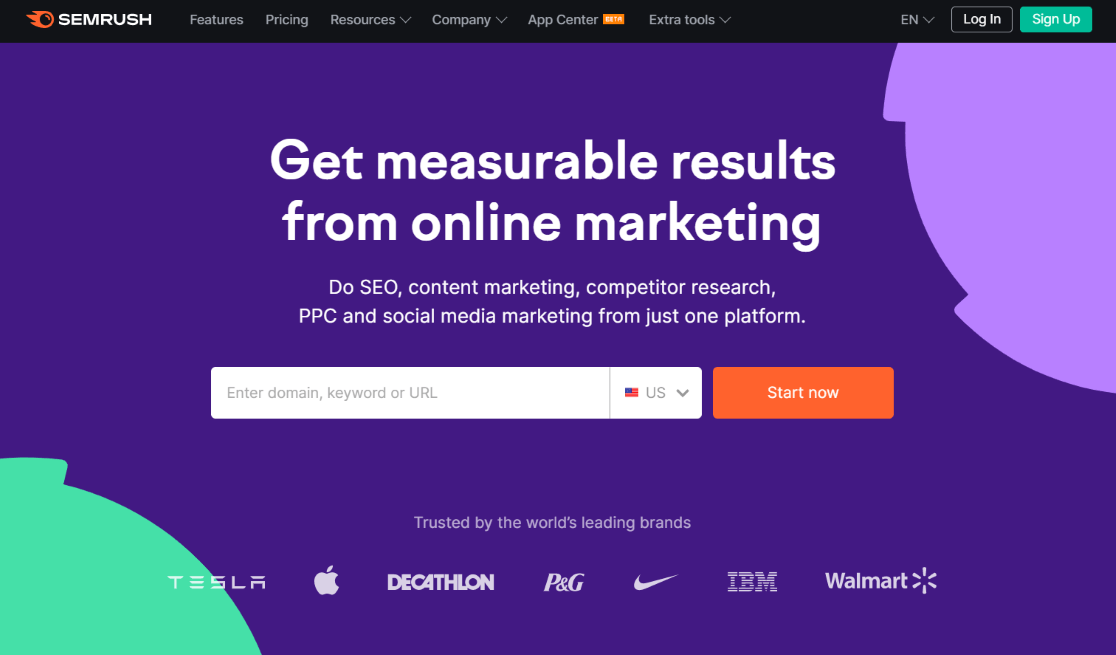 Semrush Search Engine Ranking Report Tool