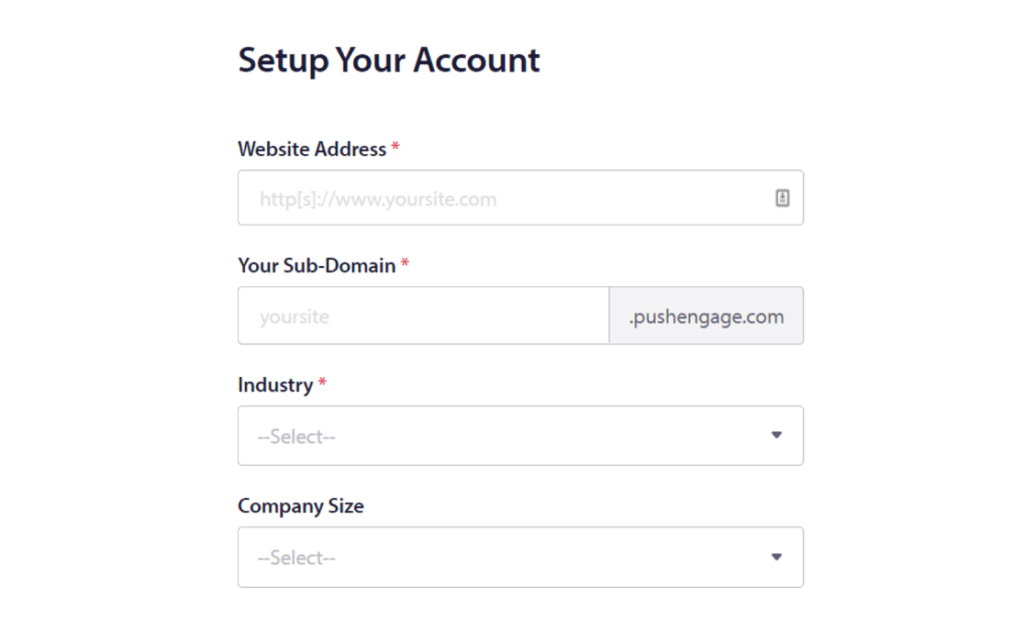 setup your account