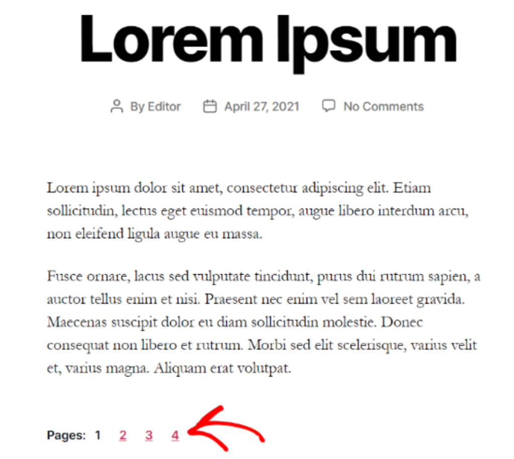 diviser les longs articles en pages