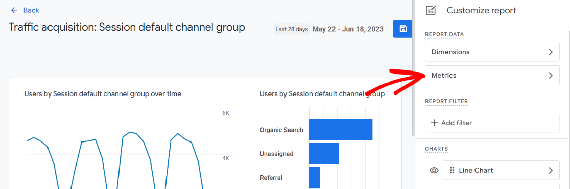 Add metrics to traffic acquisition report