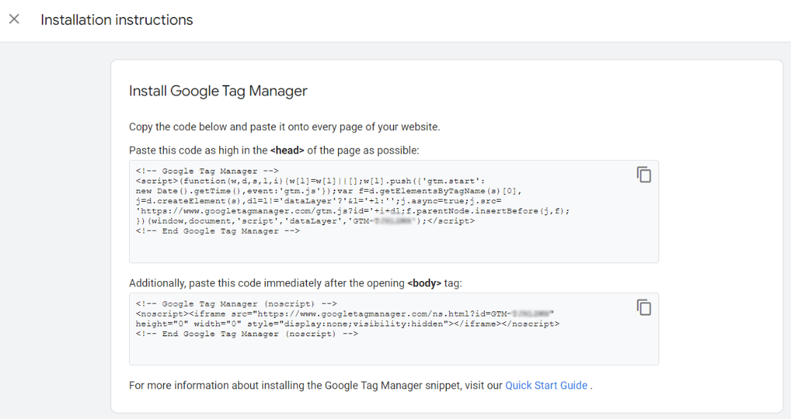 Google Tag Manager Installation Instructions - WordPress