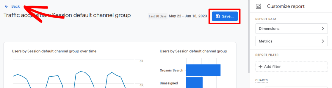 Save traffic acquisition report