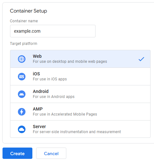 Google Tag Manager Container Setup