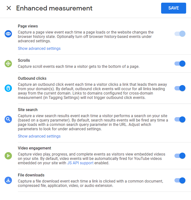 Enhanced Measurement in GA4