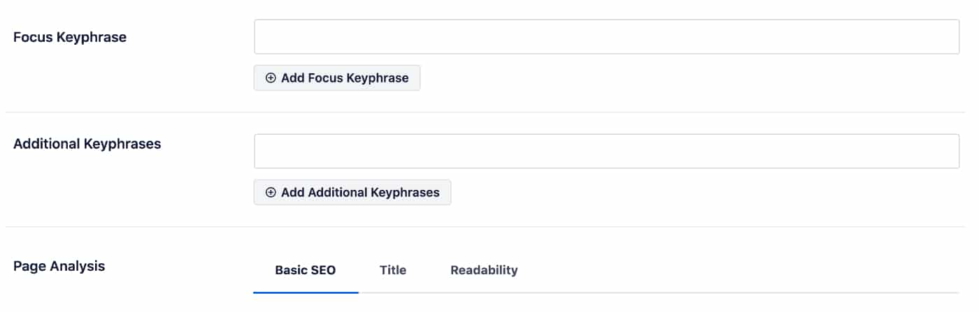 Focus Keyphrase in AIOSEO