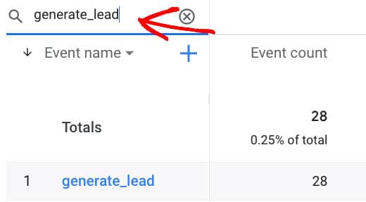 ga4 search generate lead