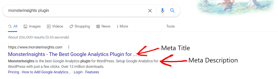 Title and Meta Description Example