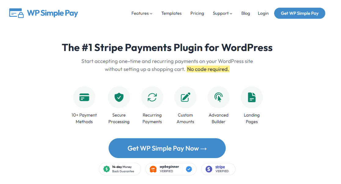 WP Simple Pay - Best eCommerce Plugins for WordPress