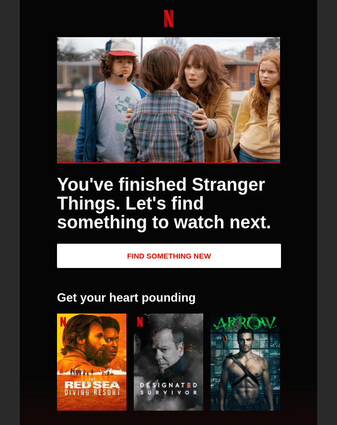 Exemple de réengagement Netflix