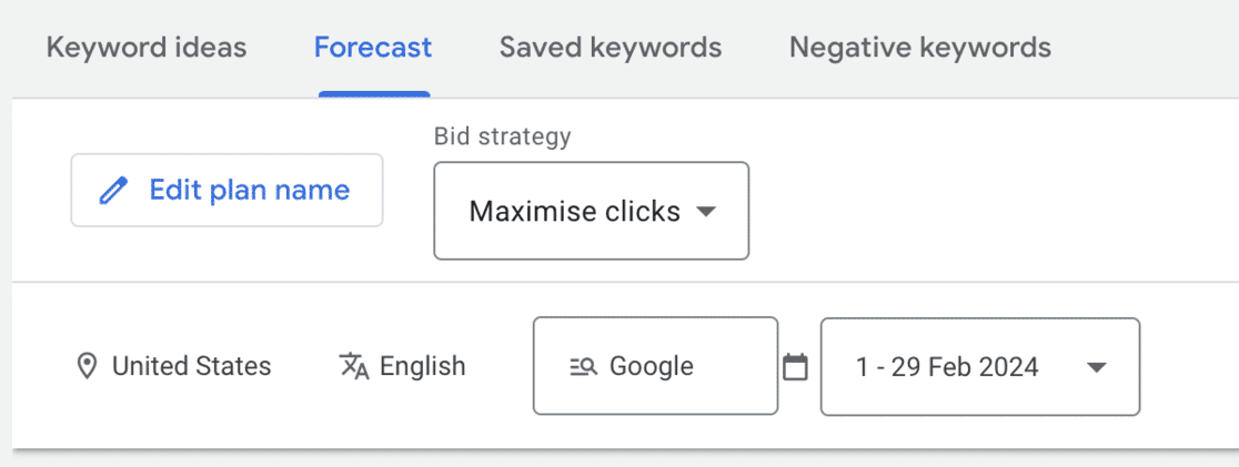 Google Keyword Planner forecasting - how to use Google Keyword Planner