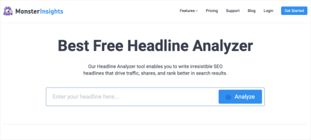 MonsterInsights Headline Analyzer