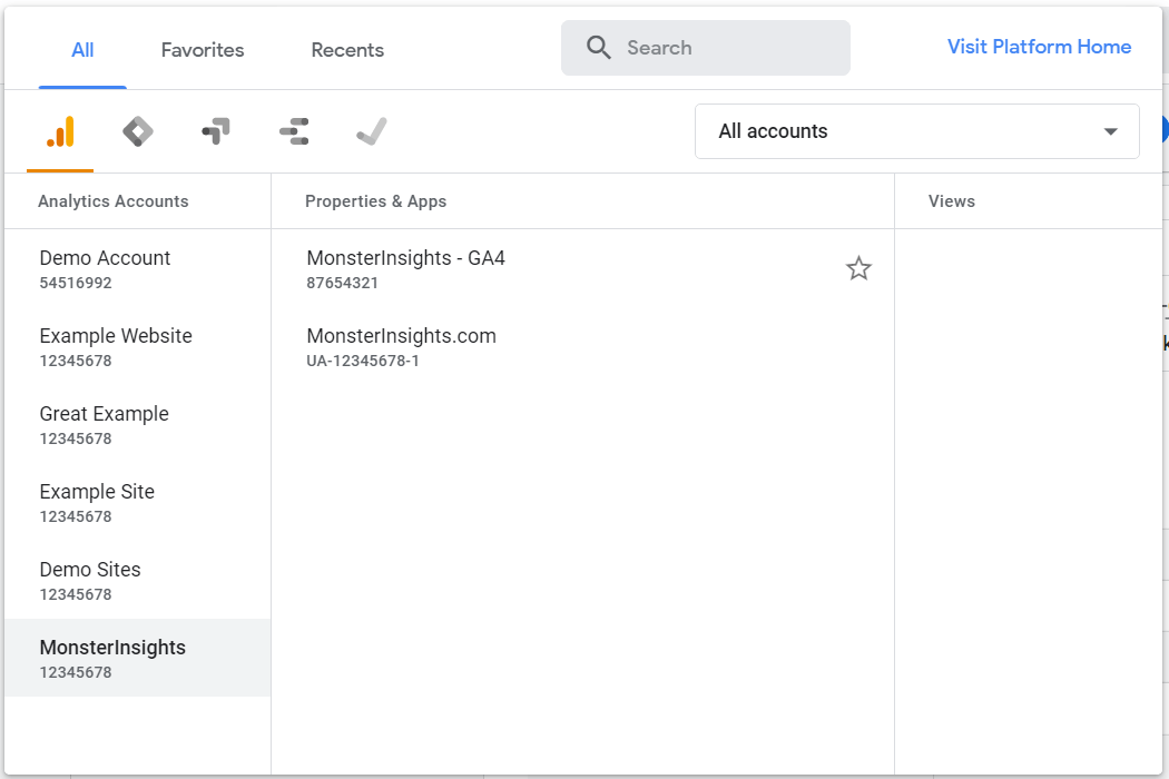 GA4 and UA Properties